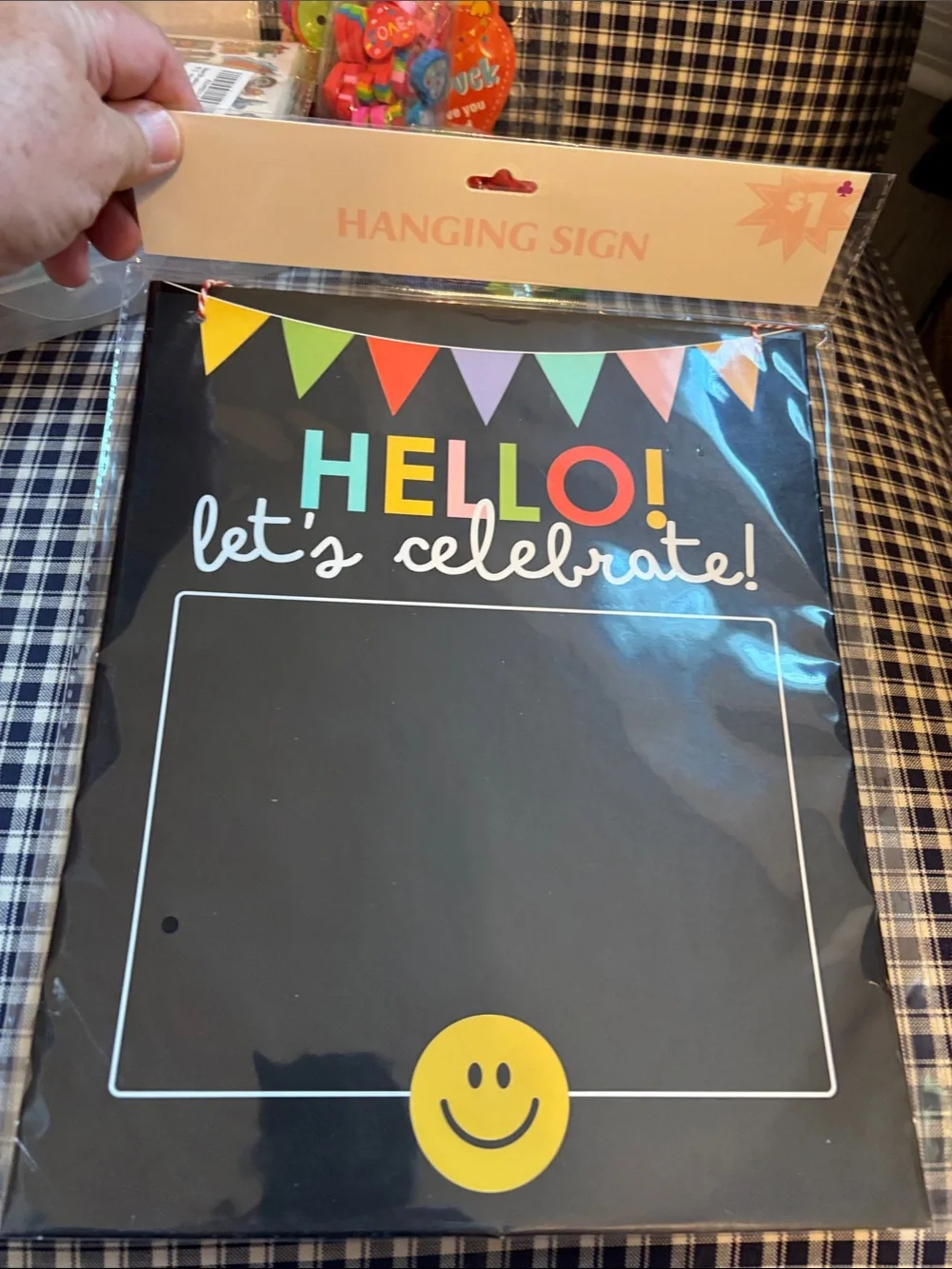 Let's Celebrate!  Birthday Chalkboard Party Sign - Party Supplies